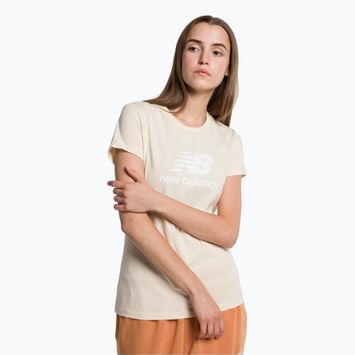 Women's New Balance Essentials Stacked Logo Co beige T-shirt WT31546TCM
