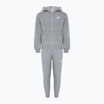 Nike Sportswear dark gray heather/white children's tracksuit