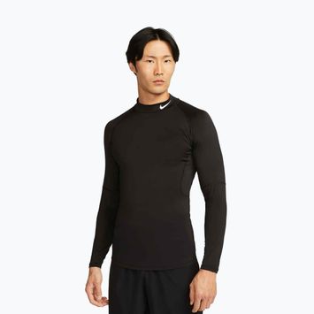 Men's training longsleeve Nike Pro Dri-Fit Mock-Neck black/white
