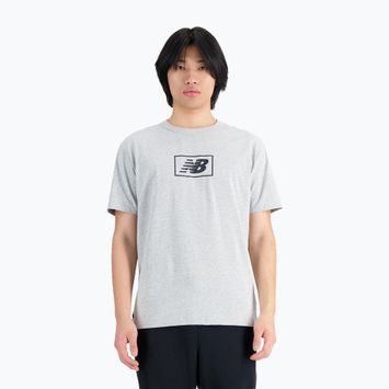 Men's New Balance Essentials Logo athletic grey T-shirt