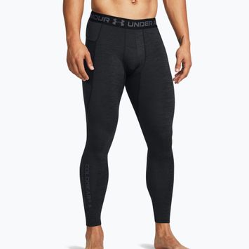 Men's Under Armour ColdGear Twist black/pitch gray workout leggings