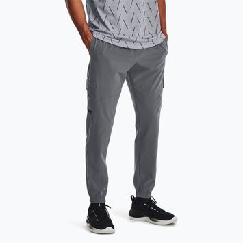 Men's Under Armour Stretch Woven Cargo trousers pitch gray/black