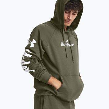 Under Armour men's hoodie Rival Fleece Graphic HD marine from green/white