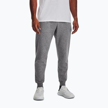 Under Armour men's Rival Fleece Joggers castlerock light heather/white training trousers