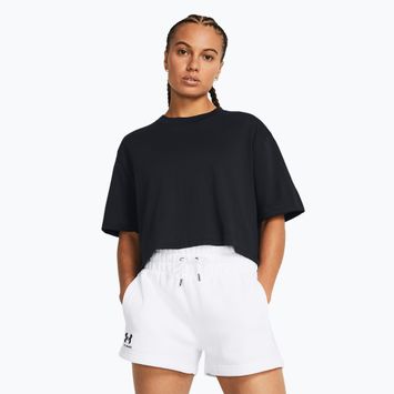 Under Armour Campus Boxy Crop black/white women's training t-shirt