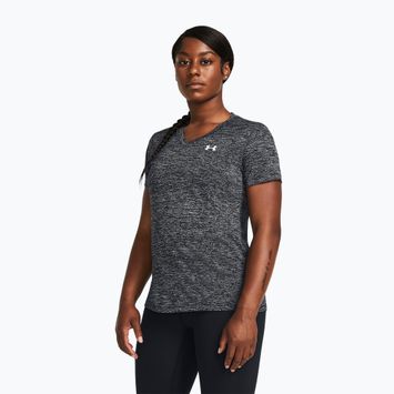 Under Armour Tech V-Twist black/white women's training t-shirt