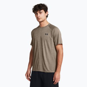 Men's training T-shirt Under Armour Tech Textured taupe dusk/black