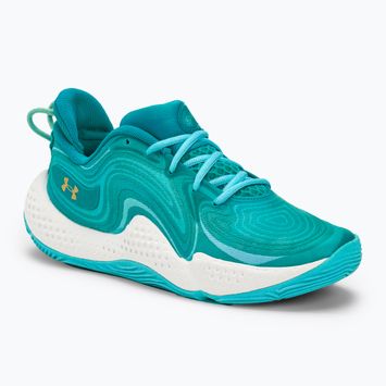 Under Armour Spawn 6 circuit teal/sky blue/white basketball shoes