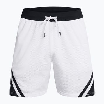 Men's basketball shorts Under Armour Curry Mesh Short 4 white/black/white