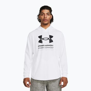 Men's Under Armour Rival Terry Graphic Hood white/black