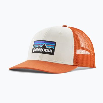 Patagonia P-6 Logo Trucker white w/redtail rust baseball cap