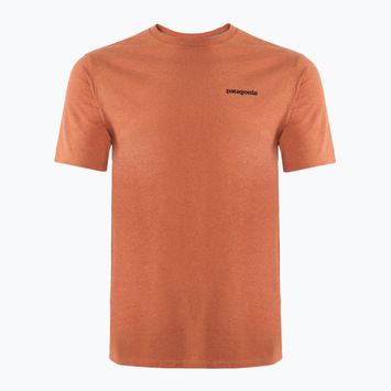 Men's Patagonia P-6 Logo Responsibili-Tee trekking shirt redtall rust