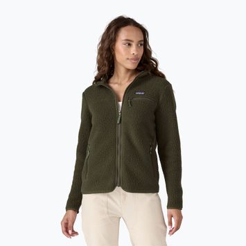 Women's Patagonia Retro Pile Hoody fleece sweatshirt pine needle green