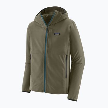 Patagonia men's R1 TechFace Hoody basin green sweatshirt