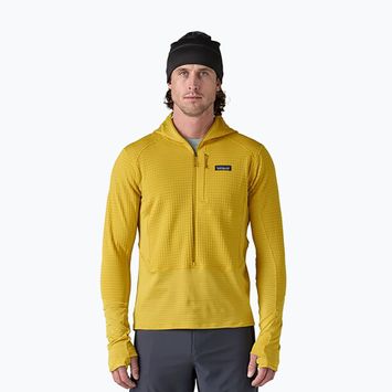 Men's Patagonia R1 Hybrid Pullover Hoody softshell jacket bundle green
