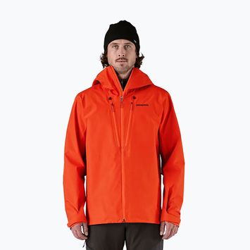 Patagonia men's Triolet pollinator orange rain jacket