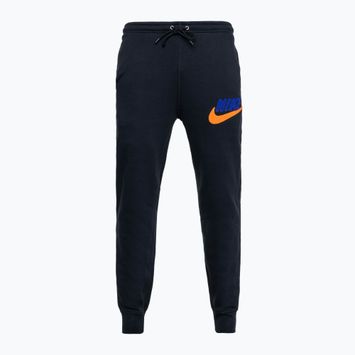 Men's Nike Club Fleece Joggers black/black/safety orange trousers