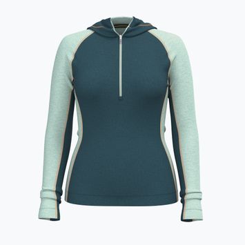 Women's Smartwool Classic Thermal Merino Base Layer 1/2 Zip Hoodie Boxed twilight/arctic green
