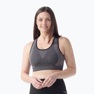 Smartwool Intraknit Racerback thermal bra black heather