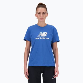 Women's New Balance Jersey Stacked Logo T-Shirt blueagat