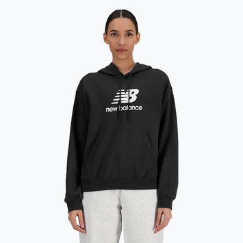 Women's New Balance French Terry Stacked Logo Hoodie black