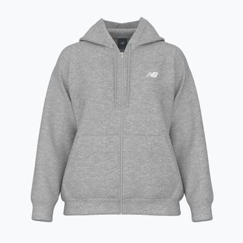 Women's sweatshirt New Balance Fleece Logo Full Zip athletic grey
