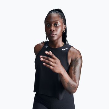 Women's running top Nike AeroSwift Dri-Fit ADV Cropped Tank Top black/white