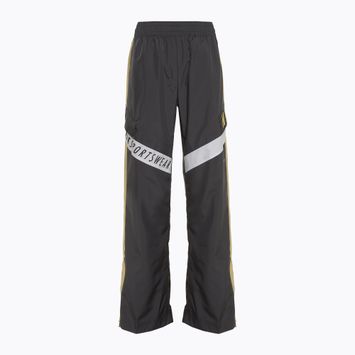 Women's Nike Sportswear Woven High-Waisted dark smoke grey/saturn gold/white trousers