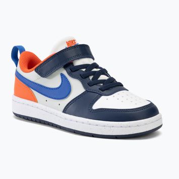 Nike Court Borough Low children's shoes Recraft white/navy/orange