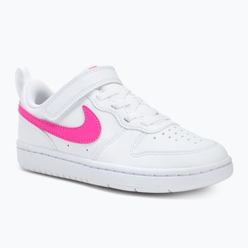 Nike Court Borough Low children's shoes Recraft white/laser fuchsia