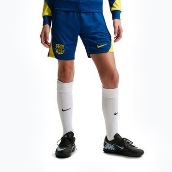 Children's football shorts Nike FC Barcelona Strike SE Jr gym blue/opti yellow/opti yellow