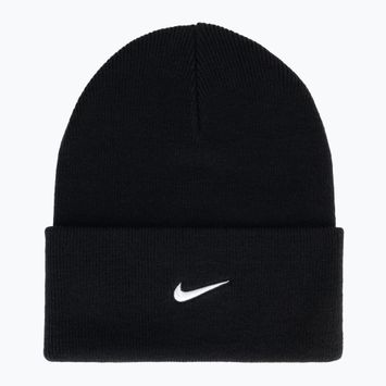 Winter hat Nike Peak Swoosh Beanie black/white