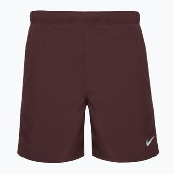 Men's Nike Dri-Fit Challenger 7" Brief-Lined shorts burgundy crush/reflective silver