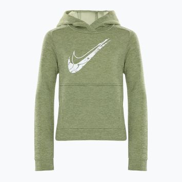 Children's Nike Multi Stain Repel Therma-FIT oil green/olive aura/heather/white sweatshirt