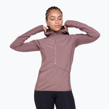 Women's running sweatshirt HOKA Sky Glow Half Zip smokey quartz