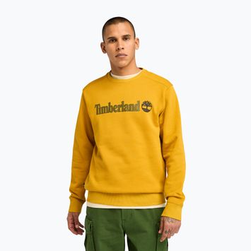 Men's Timberland Linear Logo Crew Neck sweatshirt chai tea