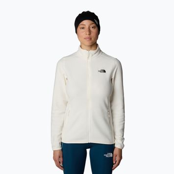 The North Face women's 100 Glacier FZ white dune/npf sweatshirt