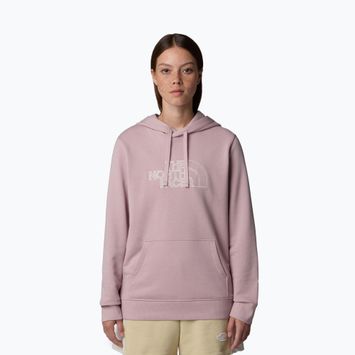 The North Face women's Drew Peak Light Hoodie metal pink/white dune sweatshirt