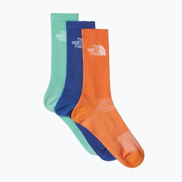 The North Face Multi Sport Cush Crew Socks 3 pairs papaya/bright foam/indigo plum
