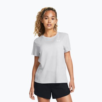 Women's training T-shirt Under Armour Tech Textured halo gray/white