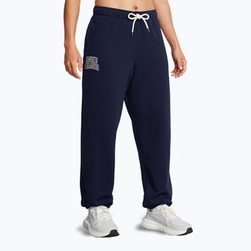 Women's Under Armour Icon Heavyweight Terry Oversized midnight navy/summit white trousers