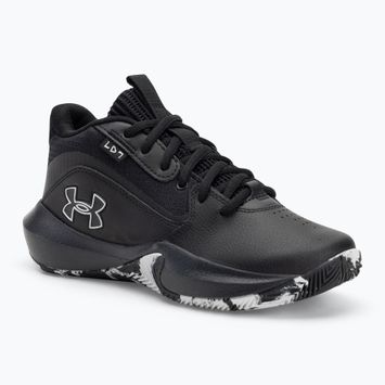 Under Armour GS Lockdown 7 children's basketball shoes black/black/metallic silver