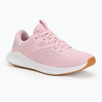 Women's training shoes Under Armour W Charged Aurora 2 prime pink/white/metallic silver