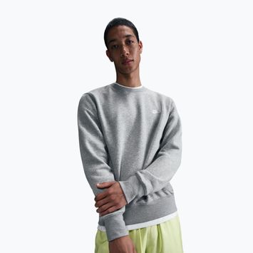 Men's sweatshirt Nike Club Fleece Crew dark grey heather/white