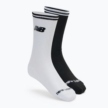 New Balance Running Stripe Midcalf socks 2 pairs black/white