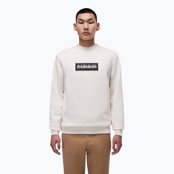 Men's Napapijri B-Box Logo C white whisper sweatshirt