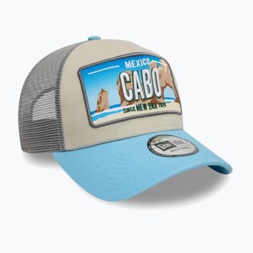 New Era Licence Plate Los Angeles Trucker light beige baseball cap