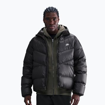 Men's down jacket Nike Windrunner black/black/white