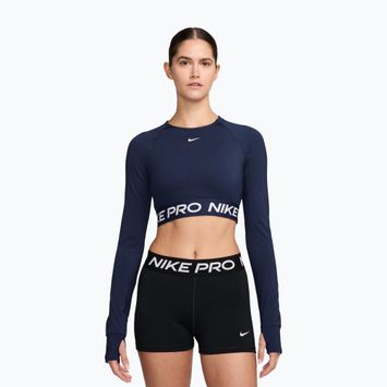 Women's training longsleeve top Nike Pro 365 Dri-Fit midnight navy/white