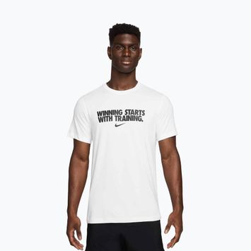 Men's T-shirt Nike Dri-Fit Winning white/black